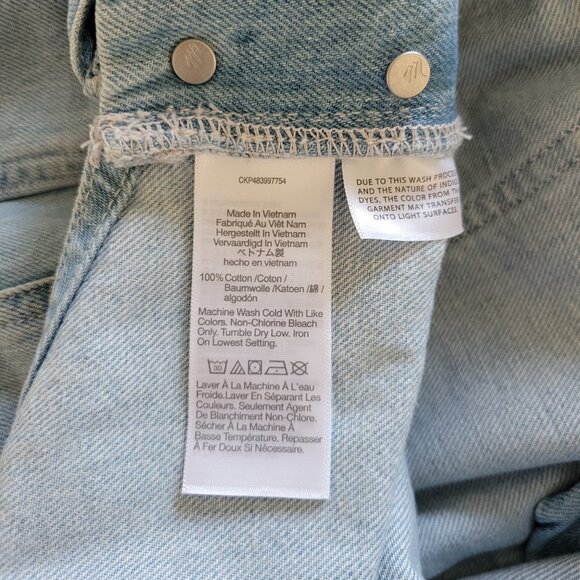 Madewell Denim Carpenter Short Overalls - Picture 4 of 5